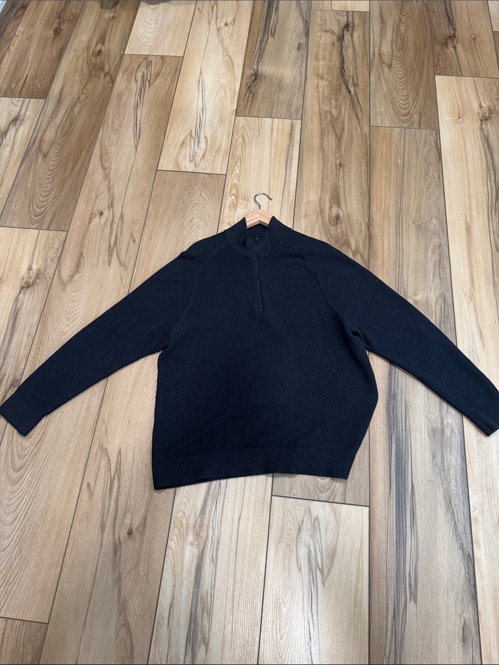Lululemon Cotton-Blend Knit Full-Zip Sweater Men's Black XL